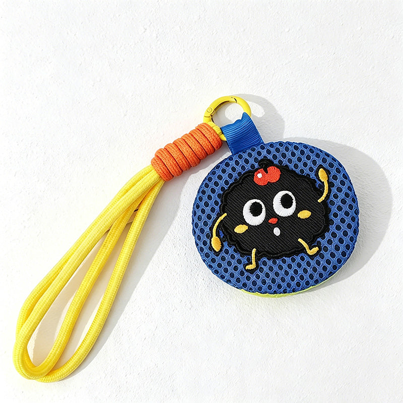 CouldNook Cartoon Face Hanging Mesh Pouch - Small Accessory Case