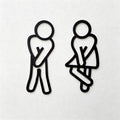 CouldNook 1Pair Of Restroom Figure Wall Sign - Door Marker Decor