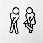CouldNook 1Pair Of Restroom Figure Wall Sign - Door Marker Decor