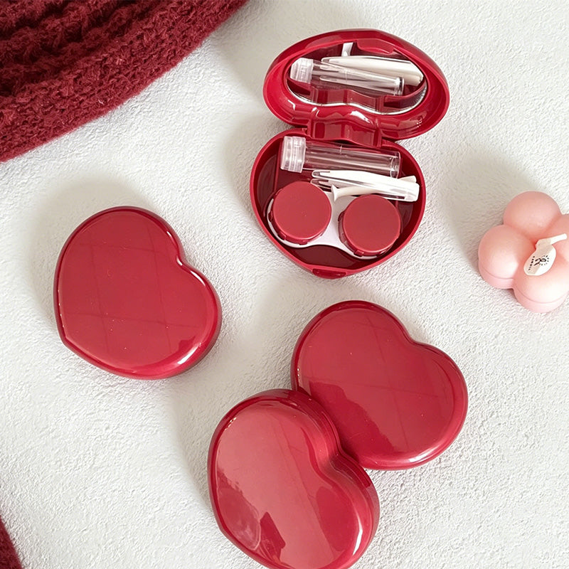 CouldNook Heart Shaped Contact Lens Case - Small Home Organizer