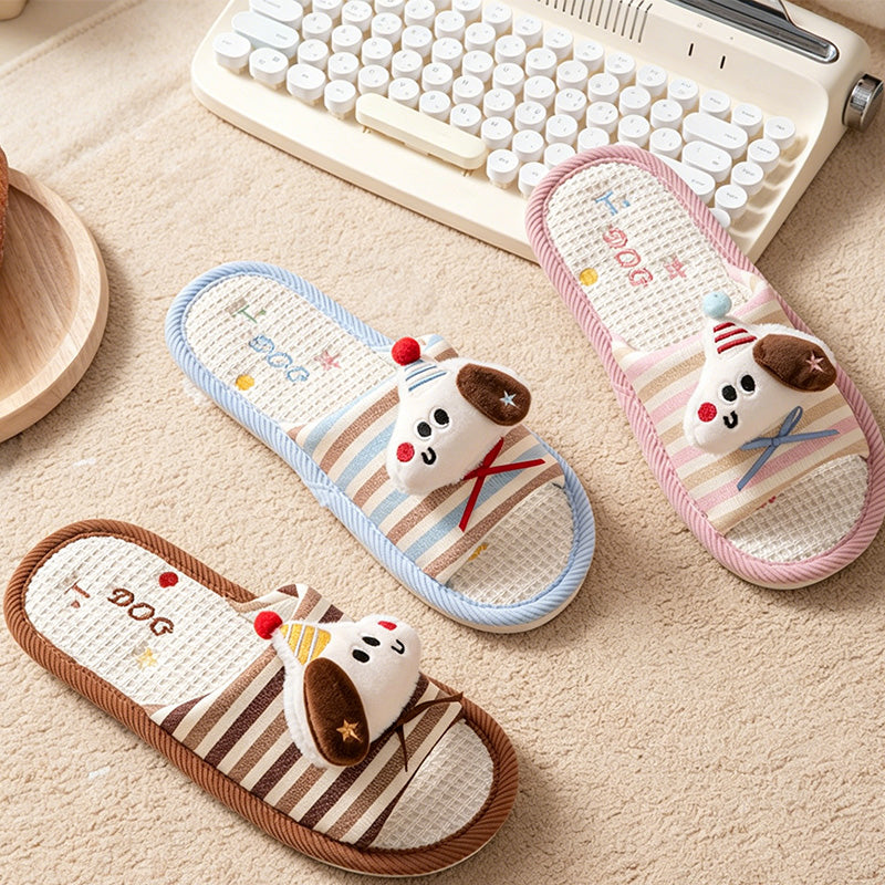 CouldNook Bear Accent Open Toe Slippers - Cozy Desk Corner Accent