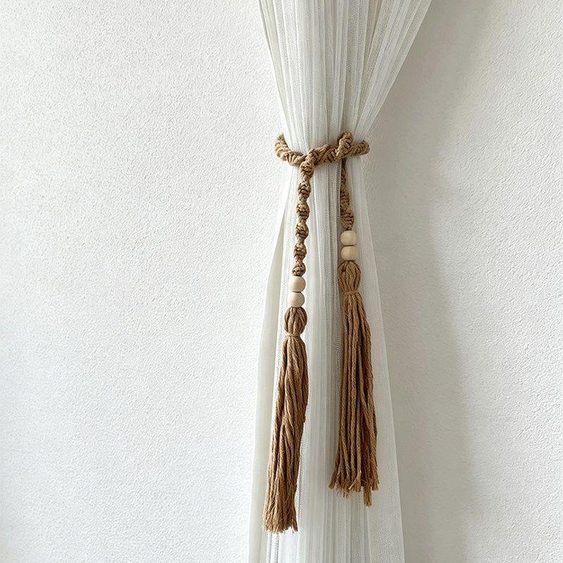 CouldNook Macrame Curtain Tieback - Window Drapery Accent