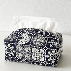 CouldNook Vintage Floral Embroidered Canvas - Tissue Home Box Cover