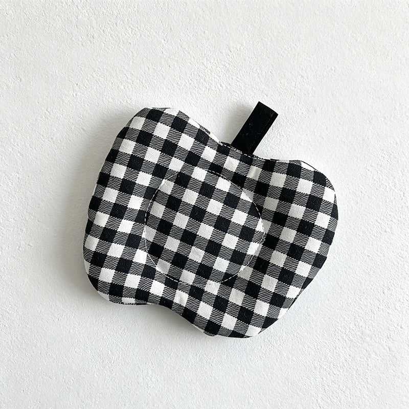 CouldNook Apple Shaped Quilted Coaster - Aesthetic Fabric Drink Mat