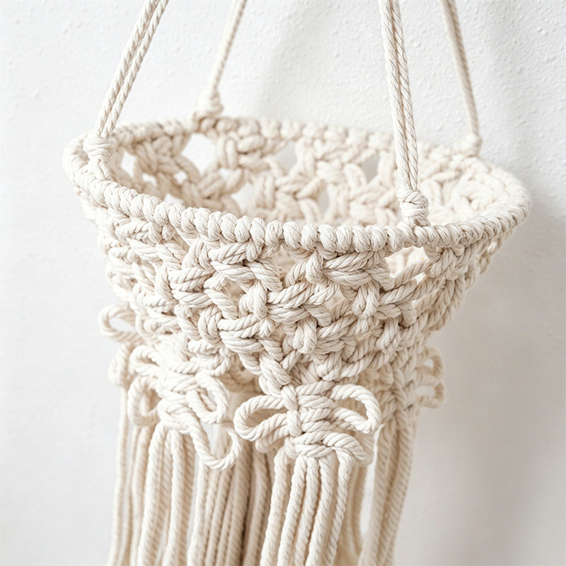 CouldNook Macrame Hanging Fruit Basket - Wall Storage Basket