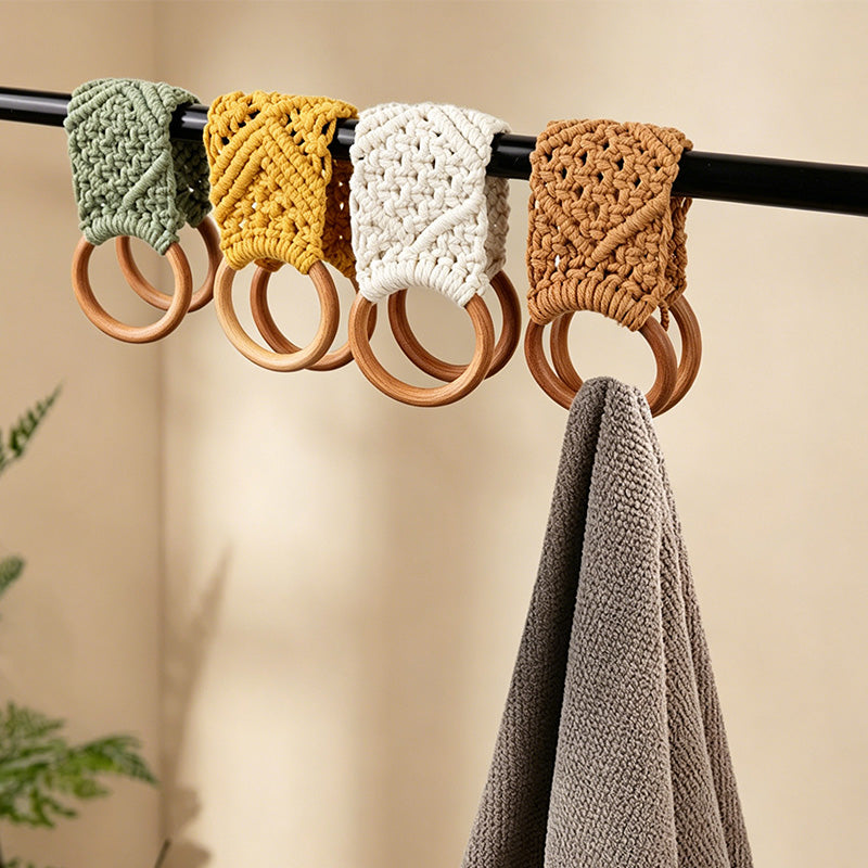 CouldNook Macrame Towel Holder Ring - Kitchen Storage Accent