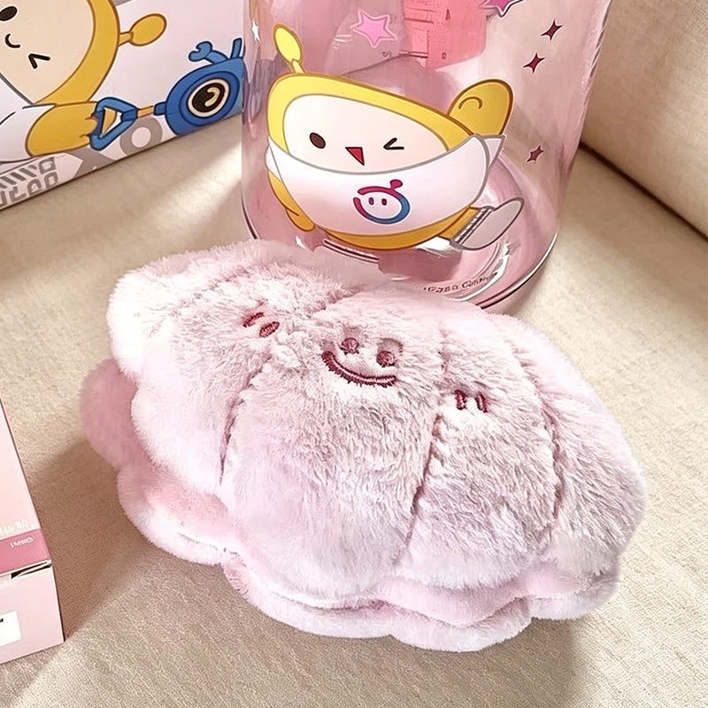 CouldNook Fluffy Round Compact Mirror Bag Charm- Desk Bag Accent