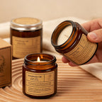 CouldNook Juniper lavender Textured Amber Glass Candle - Soft Home Detail