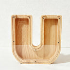 CouldNook 26-letter Wooden Money Box - Desktop Savings Ornament