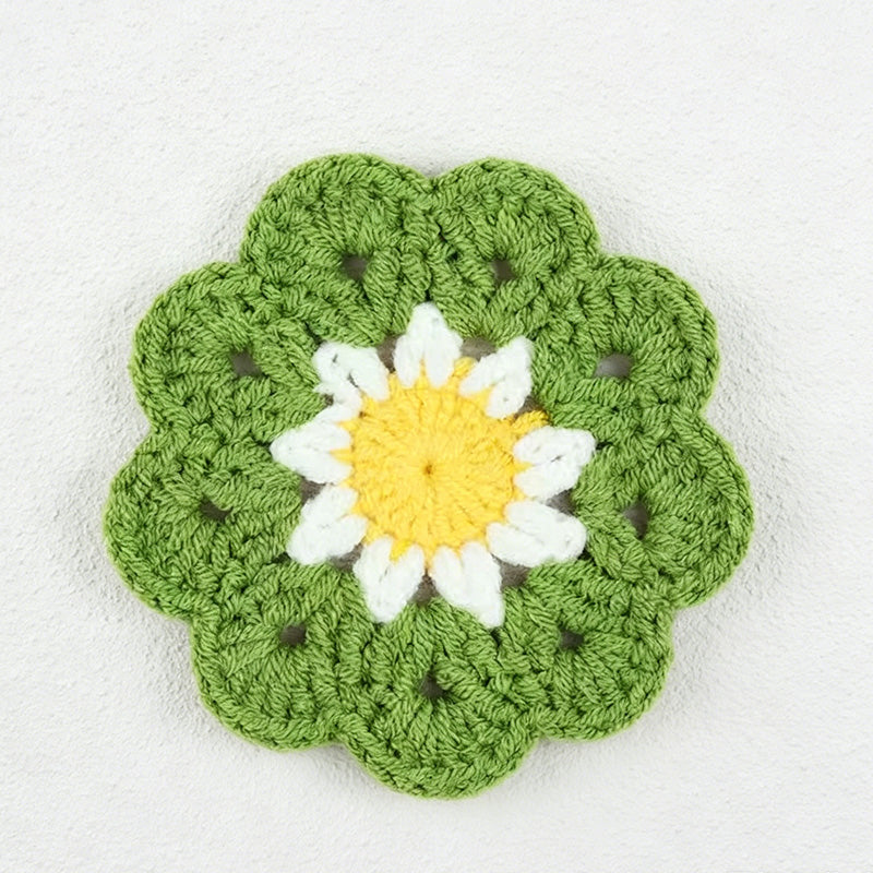 CouldNook Daisy Crochet Coaster - Tabletop Home Accent