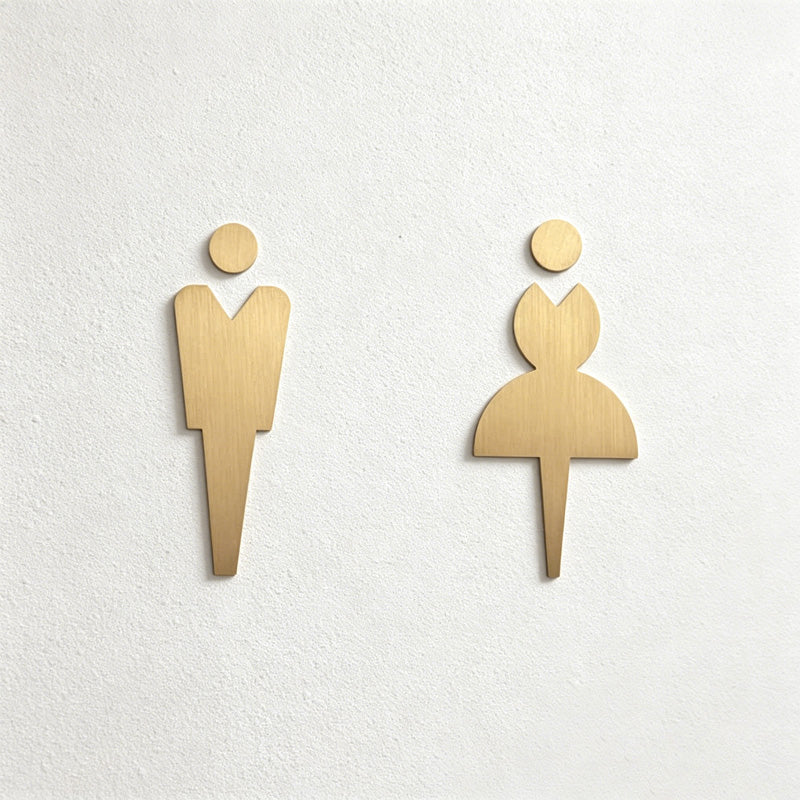 CouldNook 1Pair Of Restroom Figure Door Sign - Room Marker Decor