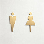 CouldNook 1Pair Of Restroom Figure Door Sign - Room Marker Decor
