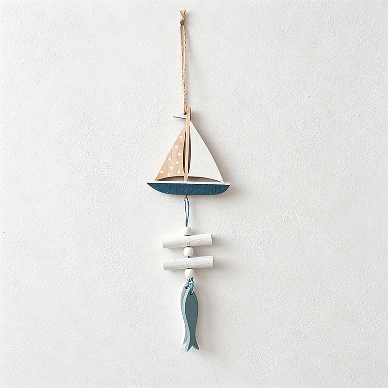 CouldNook Mediterranean Fish & Starfish Hanging - Coastal Shell Ornament