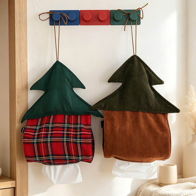 CouldNook Hanging Plaid Tissue Cover - Cozy Corner Accent