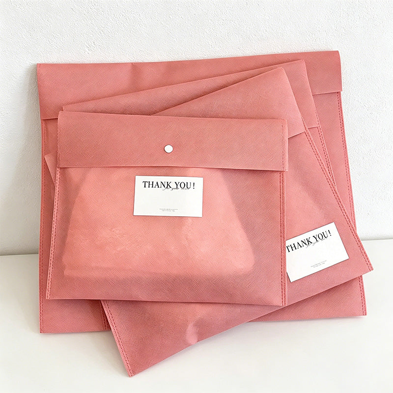 CloudNook Non‑Woven Envelope Pouch‑Snap Button Storage Bag