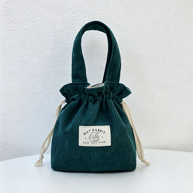 CouldNook Corduroy Mini Tote Cosmetic Bag - Vanity Carry Accent