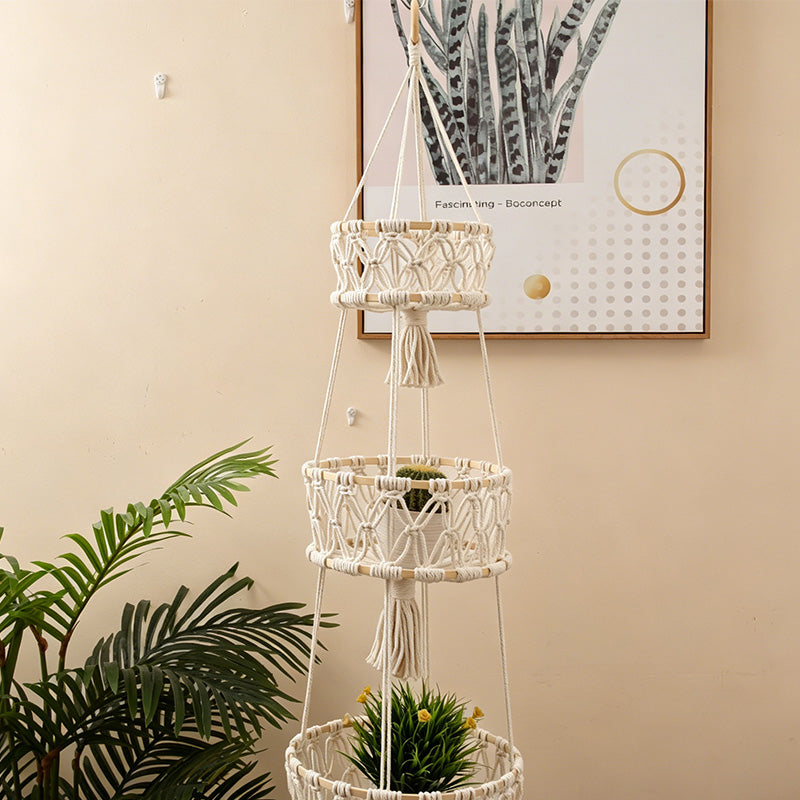 CouldNook Tiered Hanging Plant Basket - Wall Storage Organizer