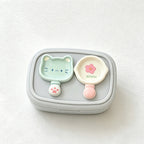 CouldNook Cartoon Frying Pan Shaped Contact Lens Case - Travel Lens Accessory