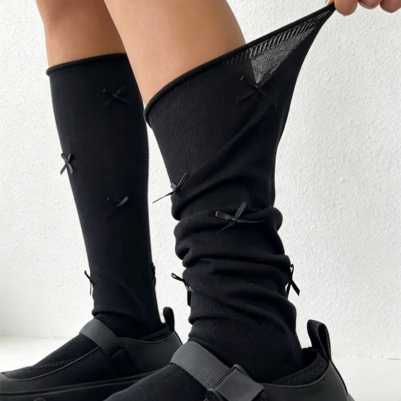 CouldNook Bow Detail Slouch Socks - Everyday Outfit Accent