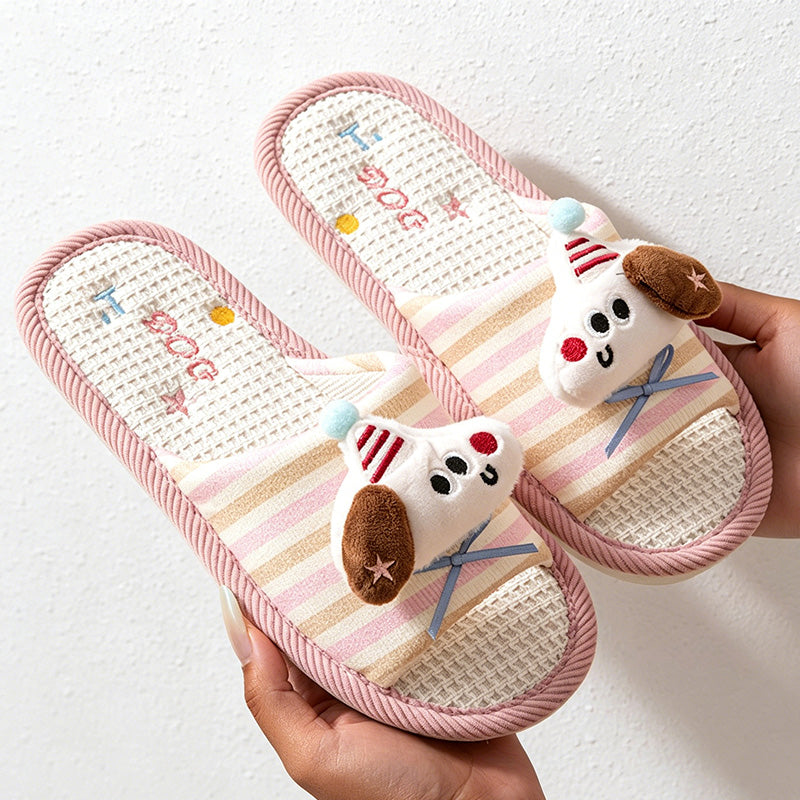 CouldNook Bear Accent Open Toe House Slippers - Family Indoor Accent