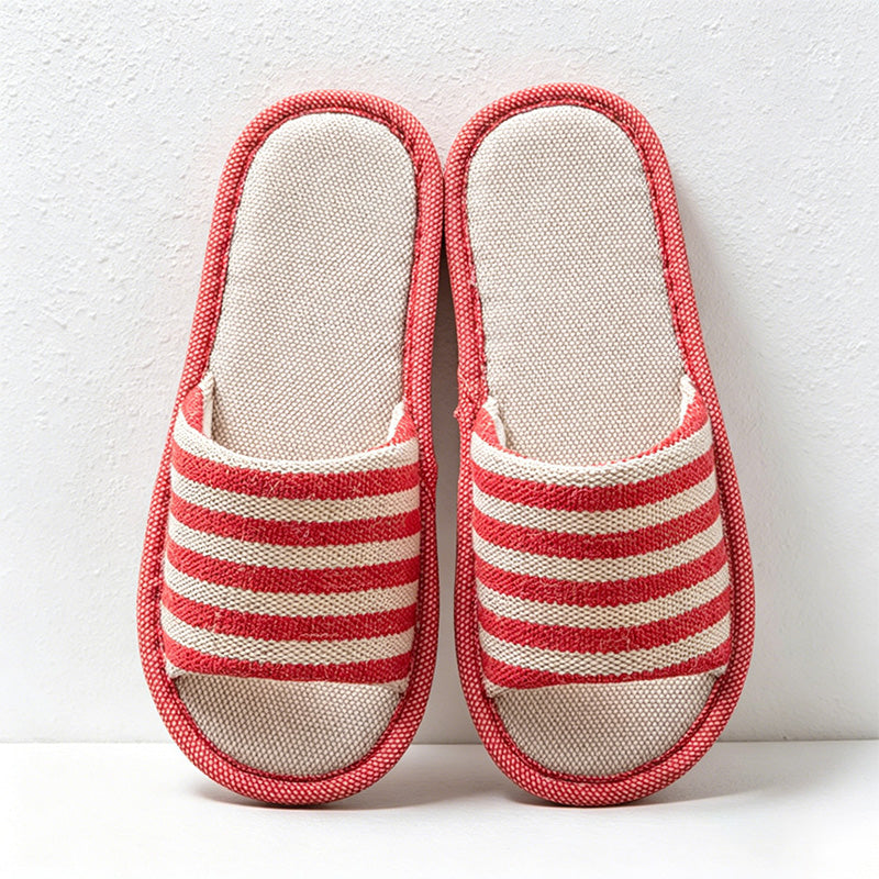 CouldNook Woven Stripe Indoor Slide Slippers - Cozy Entryway Accent