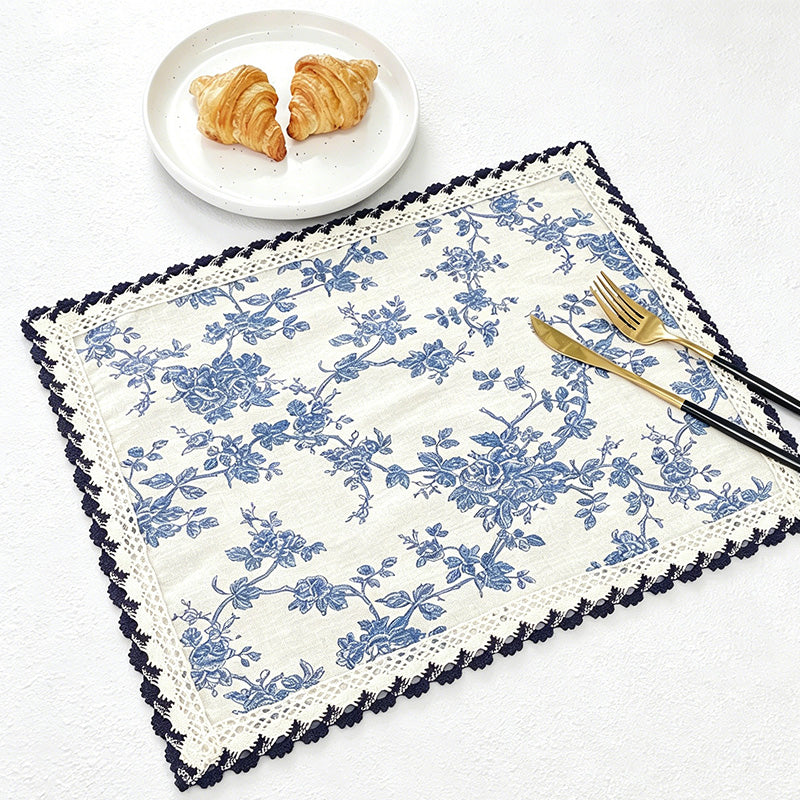 CouldNook Pastoral Lace Table Mat - Aesthetic French Fabric Placemat