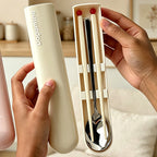 CouldNook Portable Travel Cutlery Set - Compact Chopstick & Spoon Case