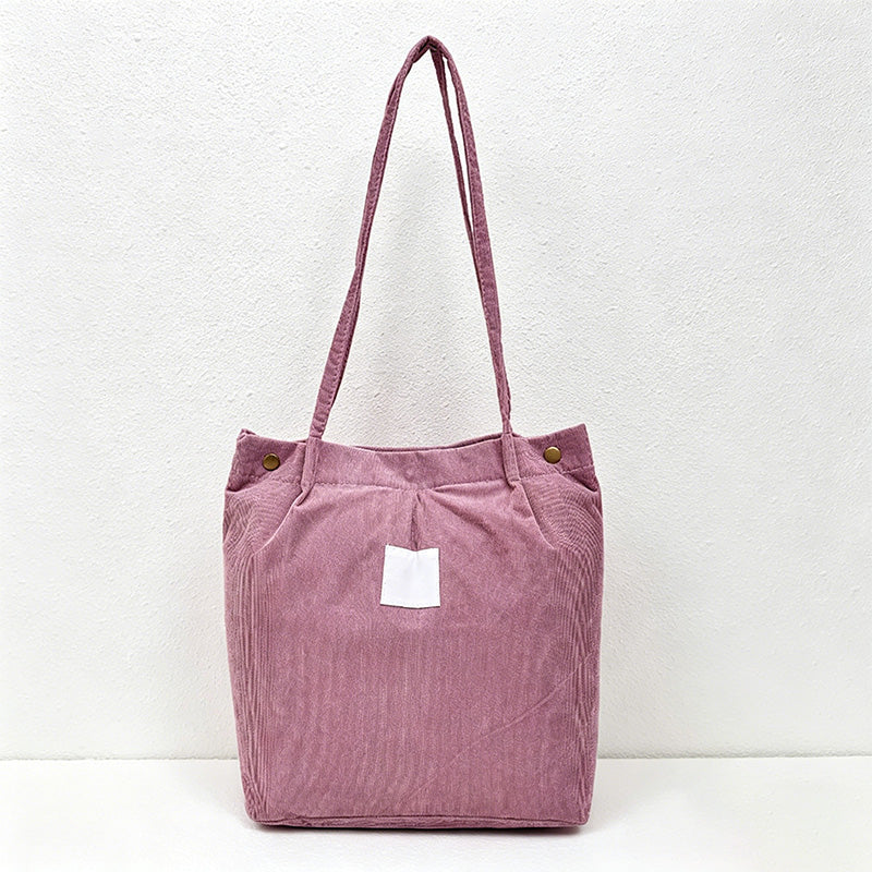 CouldNook Corduroy Shoulder Tote Bag - Daily Carry Accent