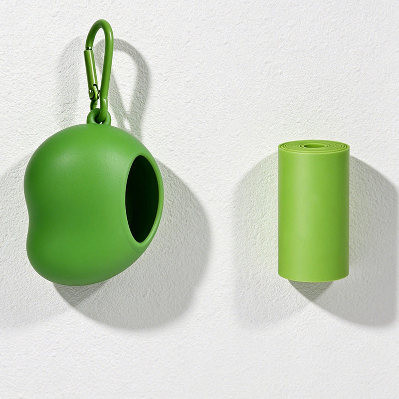CouldNook Mango Shaped Dog Poop Bag Dispenser - Portable Waste Bag Holder