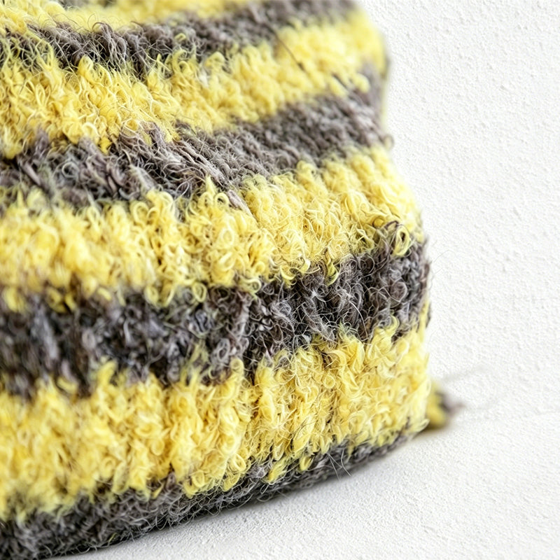CouldNook Knitted Stripe Tissue Bag - Aesthetic Loop Velvet Case