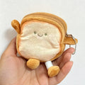 CouldNook Cute Toast Plush Coin Purse - Mini Pocket & Bag Pendant Organizer