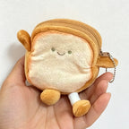 CouldNook Cute Toast Plush Coin Purse - Mini Pocket & Bag Pendant Organizer