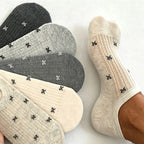 CouldNook Textured Motifs Patterned Socks - Simple Daily Essential