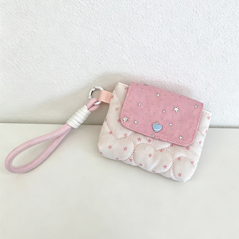 CouldNook Quilted Mini Snap Pouch - Earbud Storage Accent