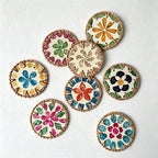 CouldNook Rattan Shell Inlaid Coaster - Aesthetic Handcrafted Mat