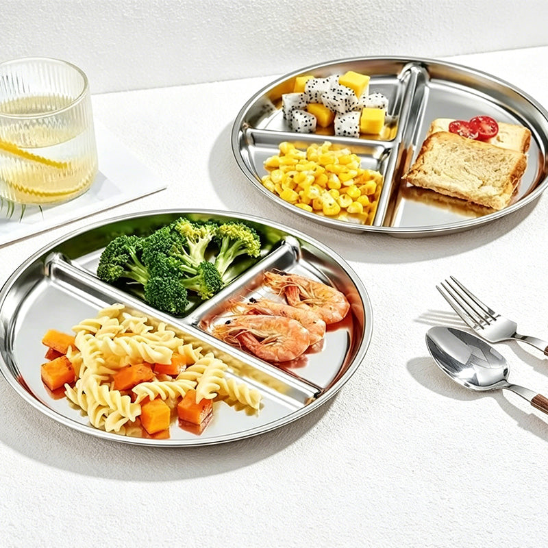CouldNook Stainless Steel Divided Plate - Everyday Tableware