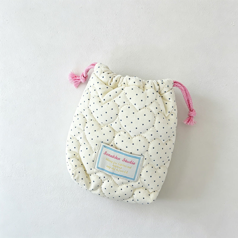 CouldNook Quilted Drawstring Pouch Organizer Bag - Easy Storage Accent