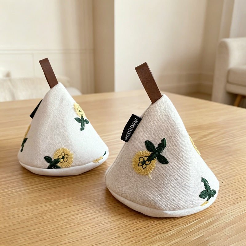 CouldNook Yellow Flower Pot Lid Pot Top Cover Anti-Scalding Hat  - Easy Storage Accent
