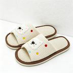 CouldNook Bear Dog Open Toe Slippers - Warm Indoor Accent