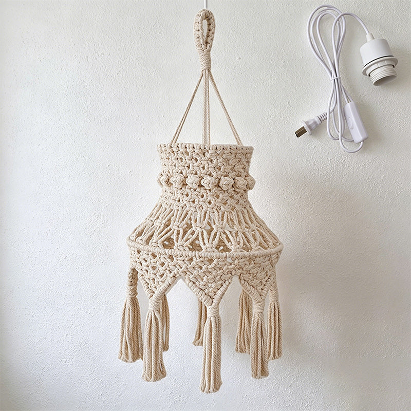 CouldNook Macrame Table Lamp Shade - Warm Bedside Lighting