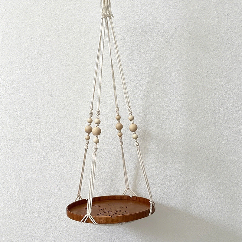 CouldNook Macrame Wall Organizer Rack - Home Storage Decor