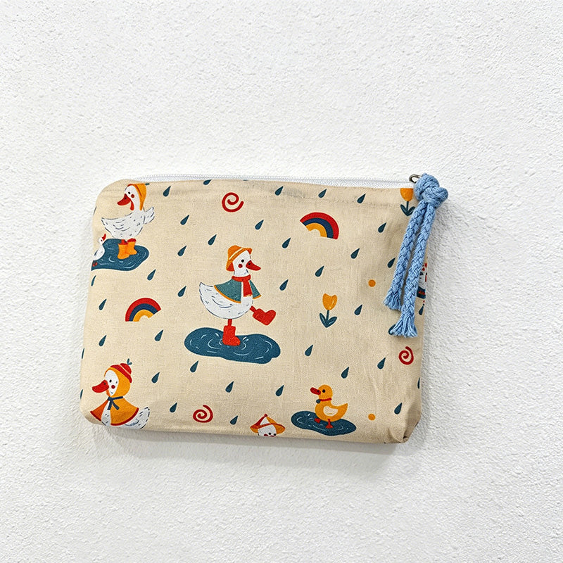 CouldNook Cartoon Animal Print Coin Pouch - Small Storage Accent