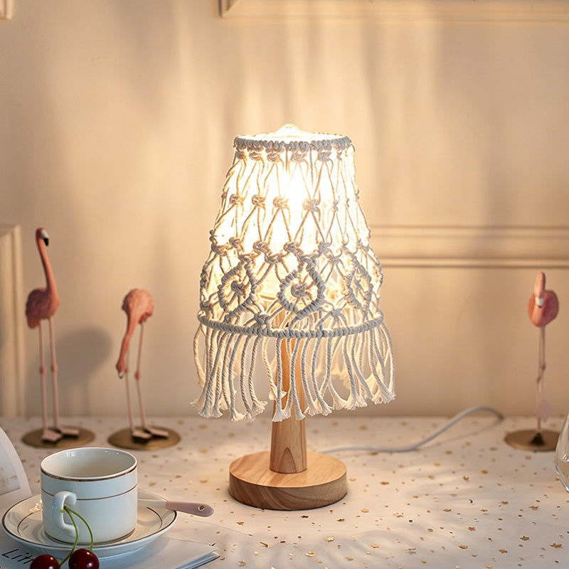 CouldNook Macrame Mini Table Lamp - Cozy Light Shade
