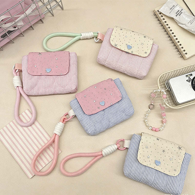 CouldNook Pink Striped Star Coin Purse - Everyday Carry Bag