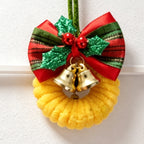 CouldNook Crochet Mini Wreath Christmas Ornament - Xmas Tree Hanging Decor