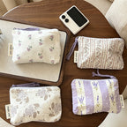 CouldNook Floral Drawstring Cosmetic Pouch - Vanity Storage Accent