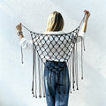CouldNook Macrame Fringe Vest Cover - Layered Styling Accent (小胡0611-8BW6JBT95)-ok