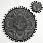 CouldNook Cotton Ball Woven Placemat - Aesthetic Luxe Table Mat