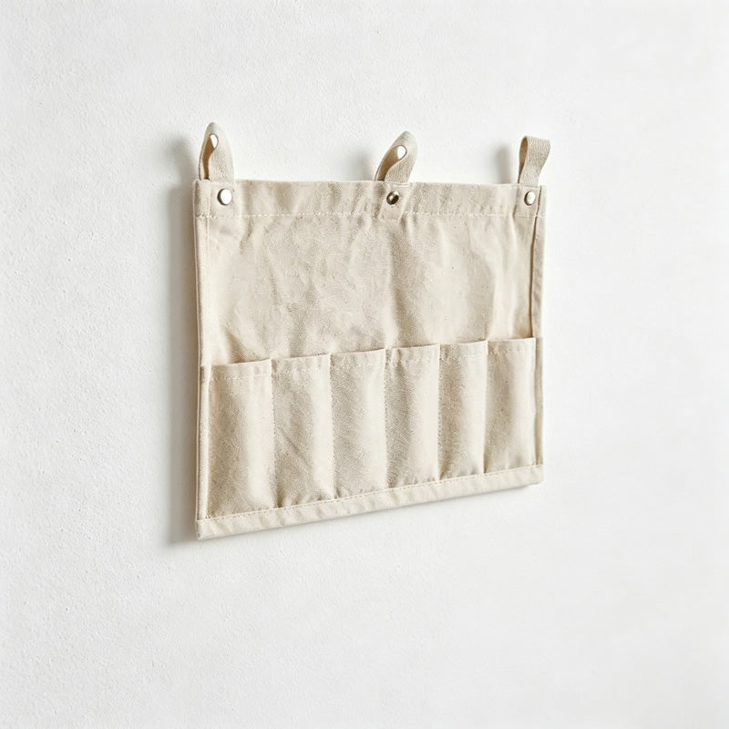 CouldNook Hanging Canvas Pocket Organizer Bag - Small Space Helper