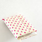 CouldNook Polka Dot Quilted Book Cover - Aesthetic A5 Fabric Sleeve